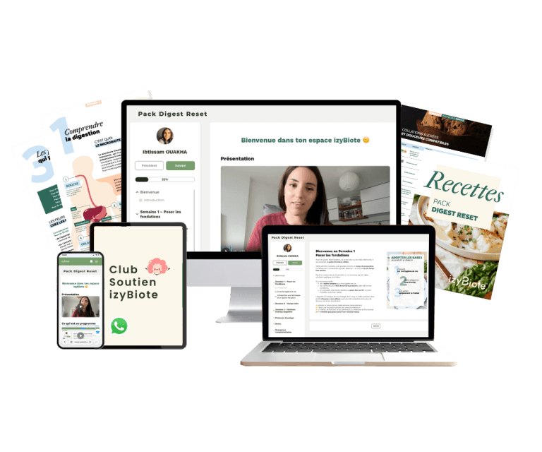 contenu du pack fodmap : photos des ressources