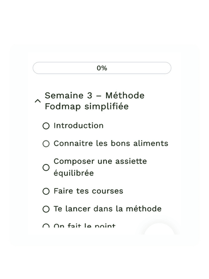 étape trois du pack : méthode fodmap simplifiée